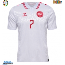 Danmark Mathias Jensen #7 Bortedrakt EM 2024 Kortermet